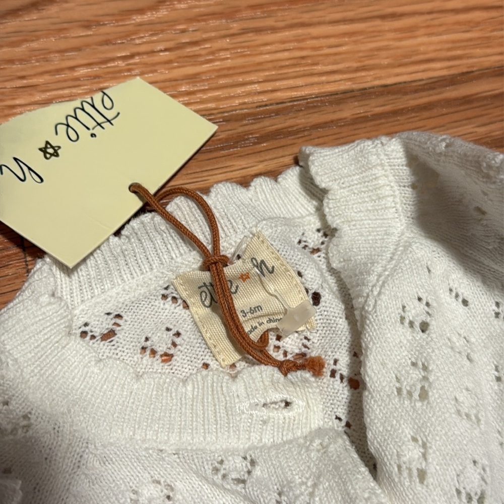 NEW mayoral Baby girl 2 piece cardigan footed pant set  3-4 months 100% cotton - Picture 3 of 5